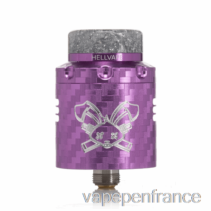 Hellvape Lapin Mort V3 24mm Rda Violet Stylo Vape En Fibre De Carbone